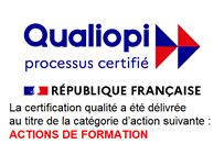 Certification Qualiopi. La certification qualité a été délivrée au titre de la catégorie : actions de formation 